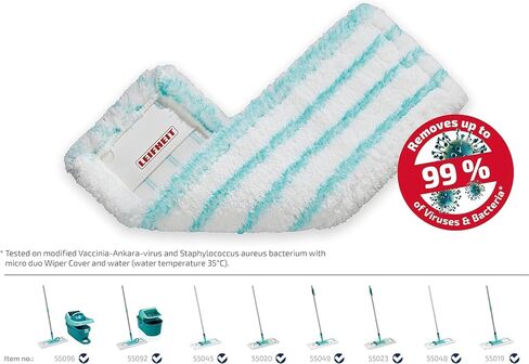 Leifheit Profi Micro Duo Floor Wiper Cover, Folded, for all Smooth Floors, Replacement Cover, 55126 in Kuwait