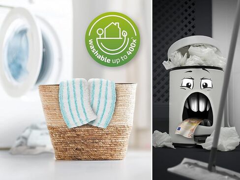 Leifheit Profi Micro Duo Floor Wiper Cover, Folded, for all Smooth Floors, Replacement Cover, 55126 in Kuwait