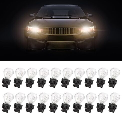 3157 لمبة 20 حزمة ، 12 فولت 21/5W مصباح فرامل المصباح مزدوج التلامس مصباح هالوجين مقاوم للصدمات ، لمبة زجاجية كوارتز القياسية ، تناسب معظم السيارات والشاحنات وسيارات الدفع الرباعي. in Kuwait