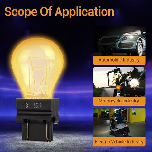 3157 لمبة 20 حزمة ، 12 فولت 21/5W مصباح فرامل المصباح مزدوج التلامس مصباح هالوجين مقاوم للصدمات ، لمبة زجاجية كوارتز القياسية ، تناسب معظم السيارات والشاحنات وسيارات الدفع الرباعي. in Kuwait