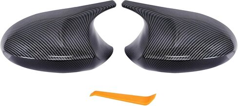 Door Rearview Mirror Covers Caps, Carbon Fiber Pattern Door Mirror Cover Caps Fit for BMW 3 Series E90 E91 LCI 2009-2011 E92 E93 2011-2013 1 Series E87 E81 E82 E88 Exterior Accessories in Kuwait