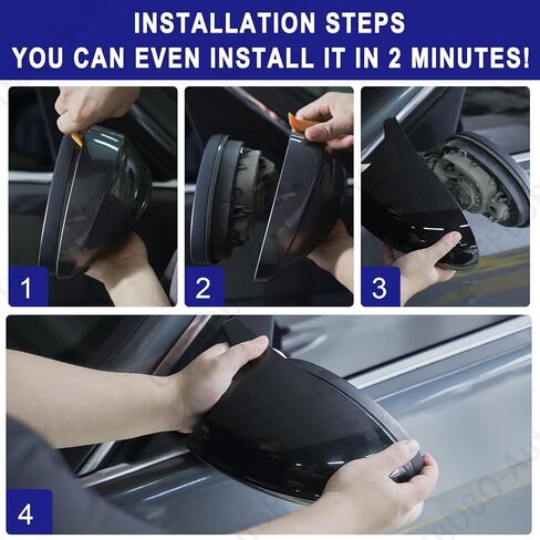 Door Rearview Mirror Covers Caps, Carbon Fiber Pattern Door Mirror Cover Caps Fit for BMW 3 Series E90 E91 LCI 2009-2011 E92 E93 2011-2013 1 Series E87 E81 E82 E88 Exterior Accessories in Saudi Arabia