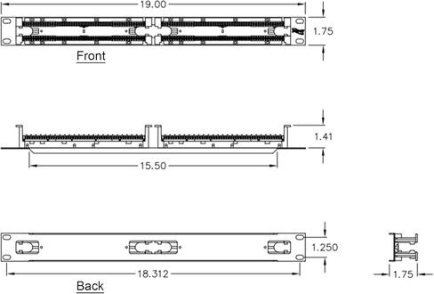 ICC 110 Wiring Block Patch Panel for 100 Pairs in 1 RMS in Saudi Arabia