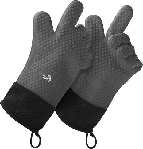 UNCO- Grill Gloves, Silicone Gloves Heat Resistant, Oven Gloves, BBQ Gloves, Meat Gloves, Barbecue Gloves, Grilling Gloves, Meat Gloves for Pulling Meat, Grill Gloves for Outdoor Grill, Grill Mitts in Kuwait