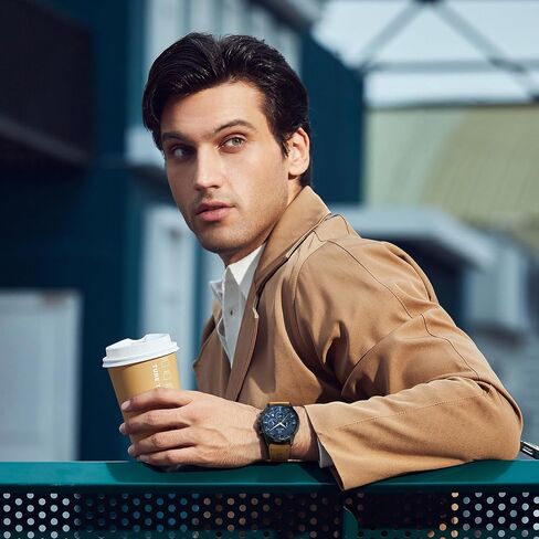BY BENYAR Mens Watches Analog Quartz Chronograph Waterproof Wrist Watches for Men Fashion Business Work Casual Sport Designer Dress Watch with Calendar Elegant Gifts for Men in Kuwait