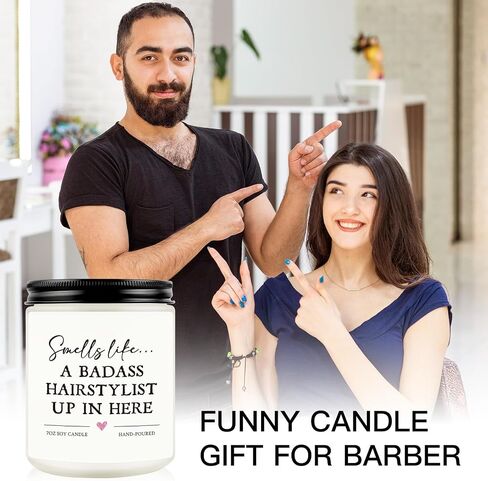 Hair Stylist Gifts, Hairdresser Gifts for Women Men, Cosmetology Graduation Gift - Hair Salon Decor, Thank You Present for Hairstylist, Birthday Christmas Gift for Hair Dresser, Funny Scented Candle in Saudi Arabia