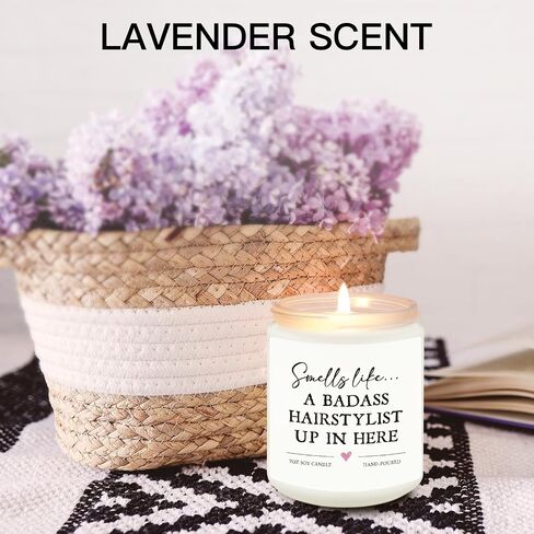Hair Stylist Gifts, Hairdresser Gifts for Women Men, Cosmetology Graduation Gift - Hair Salon Decor, Thank You Present for Hairstylist, Birthday Christmas Gift for Hair Dresser, Funny Scented Candle in Saudi Arabia