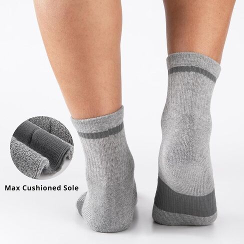 COOVAN Mens Atheltic Socks Size 10-13,8 Pairs Cotton Quarter with Cushion Running Ankle Sock in Saudi Arabia