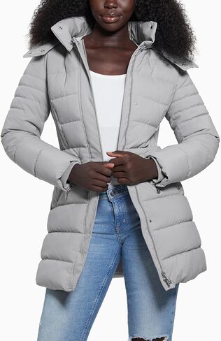 GUESS Women's Calgary Long Hood Puffer Jacket in Saudi Arabia