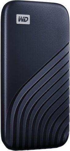 WD 1TB My Passport Portable SSD, External NVMe Solid State Drive, USB-C, up to 1050 MB/s, Works with PC, Xbox and PlayStation, 2-Meters Drop Resistance, Midnight Blue in Saudi Arabia