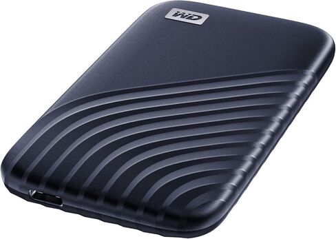 WD 1TB My Passport Portable SSD, External NVMe Solid State Drive, USB-C, up to 1050 MB/s, Works with PC, Xbox and PlayStation, 2-Meters Drop Resistance, Midnight Blue in Saudi Arabia