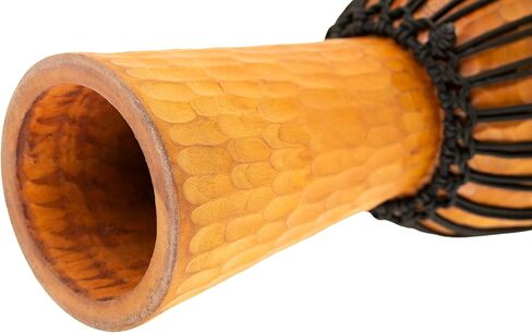 Meinl Percussion Djembe Hand Drum Circle Instrument، سلسلة عناوين الماهوجني المنحوتة - غير مصنوعة في الصين - حبال نسج مالي الأفريقية، ضمان لمدة عامين، نيل، متوسط ​​(HDJ4-M) in Kuwait