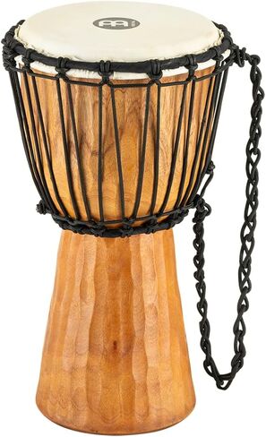 Meinl Percussion Djembe Hand Drum Circle Instrument, Carved Mahogany Headliner Series — NOT Made in China — African Mali Weave Ropes, 2-Year Warranty, Nile, Small (HDJ4-S) in Saudi Arabia