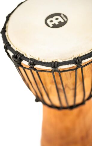 Meinl Percussion Djembe Hand Drum Circle Instrument, Carved Mahogany Headliner Series — NOT Made in China — African Mali Weave Ropes, 2-Year Warranty, Nile, Small (HDJ4-S) in Saudi Arabia