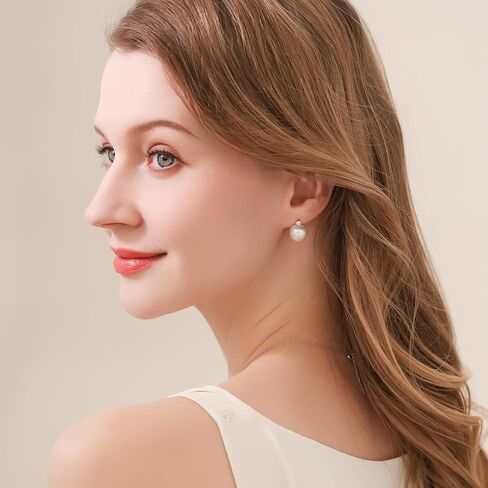 أقراط لؤلؤة مسمار للنساء AAAAA Freshwater Pearls Gifts for زوجة أمي صديقة حفل زفافها الذكرى السنوية in Kuwait