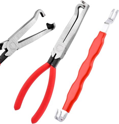 Electrical Disconnect Pliers and Connector Separator, Automotive Electrical Connector Plier, Terminal Removal Tool, Fuel Line Petrol Clip Pipe & Hose Disconnect Tools(Red) in Saudi Arabia