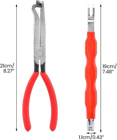 Electrical Disconnect Pliers and Connector Separator, Automotive Electrical Connector Plier, Terminal Removal Tool, Fuel Line Petrol Clip Pipe & Hose Disconnect Tools(Red) in Saudi Arabia