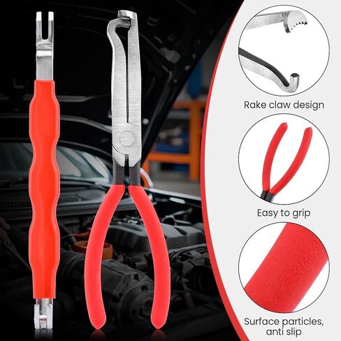 Electrical Disconnect Pliers and Connector Separator, Automotive Electrical Connector Plier, Terminal Removal Tool, Fuel Line Petrol Clip Pipe & Hose Disconnect Tools(Red) in Saudi Arabia