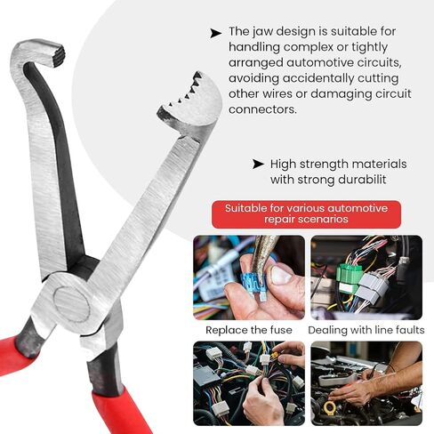 Electrical Disconnect Pliers and Connector Separator, Automotive Electrical Connector Plier, Terminal Removal Tool, Fuel Line Petrol Clip Pipe & Hose Disconnect Tools(Red) in Saudi Arabia