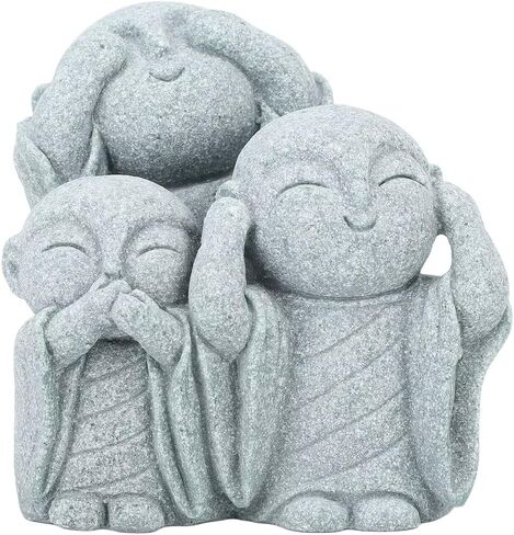 Mini Monk Buddha Statue Green Sandstone Statues Zen Monk Praying Statue Sculptures for Wealth Good Luck Feng Shui Decor Home Fish Tank Aquarium Garden (Style 3) in Saudi Arabia