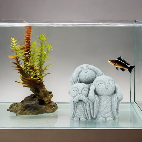 Mini Monk Buddha Statue Green Sandstone Statues Zen Monk Praying Statue Sculptures for Wealth Good Luck Feng Shui Decor Home Fish Tank Aquarium Garden (Style 3) in Saudi Arabia