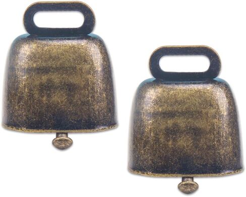 KOOBOOK 2Pcs Cow Horse Sheep Grazing Copper Bells Cattle Farm Animal Copper Loud Bronze Bell in Saudi Arabia