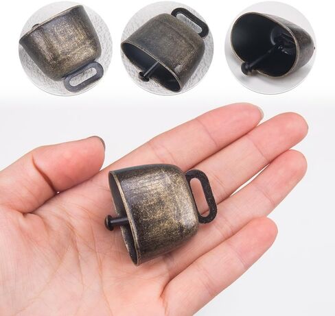 KOOBOOK 2Pcs Cow Horse Sheep Grazing Copper Bells Cattle Farm Animal Copper Loud Bronze Bell in Saudi Arabia