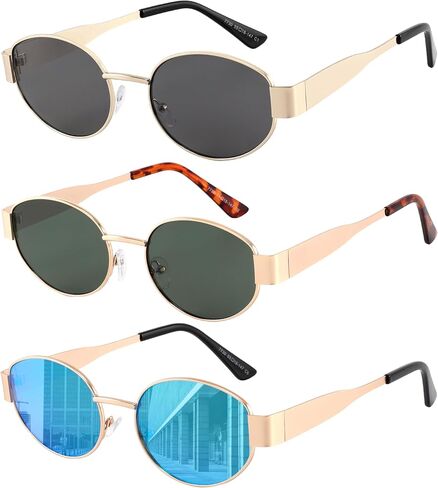 Yogo Vision Retro Womens Sunglasses Oval Trendy Chic Shades Classic UV400 Protection in Saudi Arabia