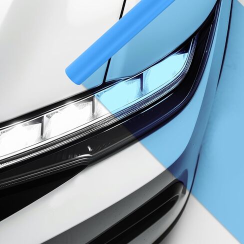 Headlight Tint Vinyl Wrap Film, 12" x 48" Self-Adhesive Tint Protective Film for Headlights, Tail Lights, Fog Lights, UV-Resistant Car Light Colored Vinyl Film (Black) in Kuwait
