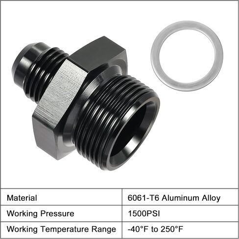 EVIL ENERGY 6AN Male Flare to 7/8-20 Male Carb Carburetor Fuel Inlet Fitting Adapter Aluminum Black 2PCS in Saudi Arabia
