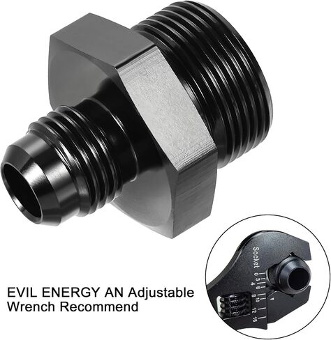 EVIL ENERGY 6AN Male Flare to 7/8-20 Male Carb Carburetor Fuel Inlet Fitting Adapter Aluminum Black 2PCS in Saudi Arabia