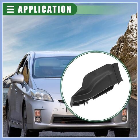 Front Right Cowl Side Vent Cover, Passenger Side Cowl Hood Side Seal Cover, for Toyota Prius 2010-2015, Plastic, No.5508347020, Black, 1 Pc Stable in Saudi Arabia