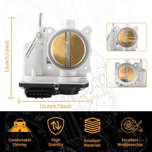 Electronic Throttle Body Assembly Fit for Subaru Crosstrek Forester Impreza Legacy Outback 2.0L 2.5L H4 Naturally Aspirated Engine Only, Replace Part # S20431 977-082 16112AA380 in Saudi Arabia