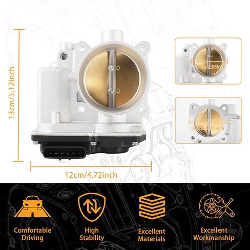 Electronic Throttle Body Assembly Fit for Subaru Crosstrek Forester Impreza Legacy Outback 2.0L 2.5L H4 Naturally Aspirated Engine Only, Replace Part # S20431 977-082 16112AA380 in Kuwait
