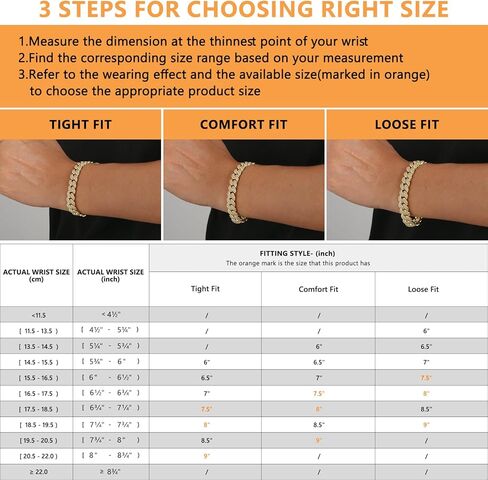 KRKC&CO 12mm/18mm Cuban Link Bracelet, 14k Gold Iced Out Bracelet for Men, Prong-Setting 5A CZ Stones, Durable Street-wear Hip Hop Jewelry, Cuban Link Curb Chain 7 8 9 7.5 8.5 Inches in Saudi Arabia