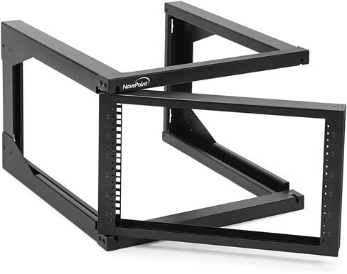 NavePoint 9U Wall Mount Open Frame Network Rack, Swing Out Hinged Gate,24 Inch Depth, Holds Network Servers and AV Equipment, Easy Rear Access to Equipment, Gate Opens 180 Degrees from Either Side in Saudi Arabia