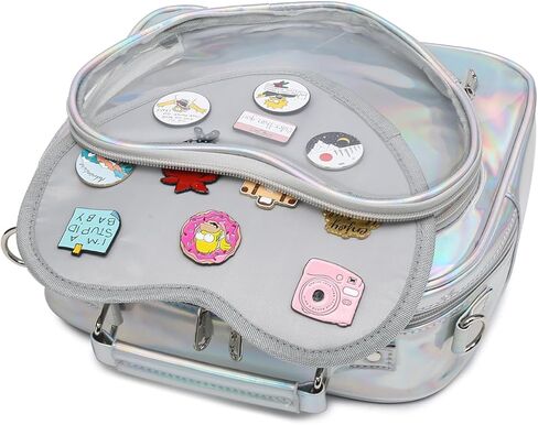 قوس قزح ابتسامة Ita حقيبة متعددة الأغراض على ظهر حقيبة Crossbody Heart Pres Kawaii مع إدراج in Kuwait