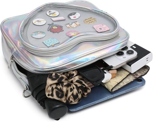 قوس قزح ابتسامة Ita حقيبة متعددة الأغراض على ظهر حقيبة Crossbody Heart Pres Kawaii مع إدراج in Kuwait