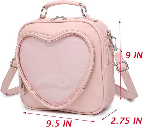 قوس قزح ابتسامة Ita حقيبة متعددة الأغراض على ظهر حقيبة Crossbody Heart Pres Kawaii مع إدراج in Kuwait