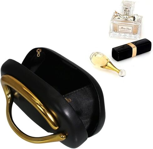 RomanticDesign Women Trendy PU Leather Evening Clutch Chic Decor Handle Party Prom Wedding Shoulder Bag in Kuwait