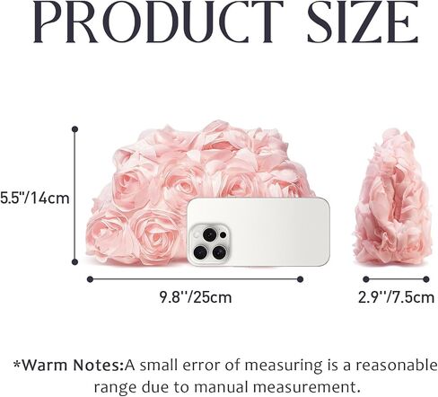 Evening Bag for Women, 3D Flower Wedding Evening Handbags Bride Floral Clutch Purse in Kuwait