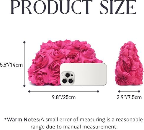 Evening Bag for Women, 3D Flower Wedding Evening Handbags Bride Floral Clutch Purse in Kuwait