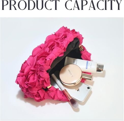Evening Bag for Women, 3D Flower Wedding Evening Handbags Bride Floral Clutch Purse in Kuwait