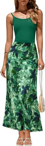 PRETTYGARDEN Spaghetti Strap Tank Top Summer Sets Women 2 Piece Outfits Floral Maxi Skirts for Women Trendy Beach Vacation in Saudi Arabia