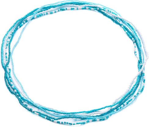 Boho Waist Beads Chains Set Colorful Summer African Belly Chain Elastic Waist Beads for Weight Loss Body Chains Bikini Beads Jewelry for Women in Saudi Arabia