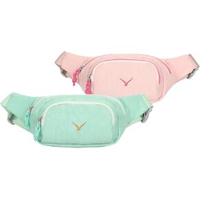 حقيبة حزام حزمة Hynes Eagle Fanny Fanny للنساء الرجال من المباراة المتقاطعة حقيبة حزمة حبال مع حزام قابل للتعديل مع الأخضر مع اللون الوردي