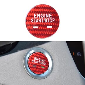 QianBao Compatible with Start Stop Button Cover Carbon Fiber Keyless Car Engine Push Start Ignition Switch Sticker for Cadillac XTS CT6 XT5 SRX CTS Chevrolet Malibu XL Buick Regal Enclave Verano Black