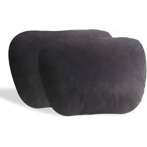 2Pcs Car Seat Pillow Auto Headrest Comfortable Pillows for Travel Interior Accessories(Head,Black)