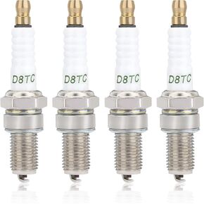 4 Pack D8TC Spark Plug Replace NGK 2120 D8EA for 125cc 150cc 200cc 250cc 4 Stroke Gasoline Engine ATV Motorcycle Scooter