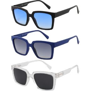 Yogo Vision Kids Sunglasses for Boys Girls Polarized Square Shades 3 Pack Sunnies